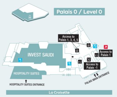 Map of Palais des Festivals groundfloor